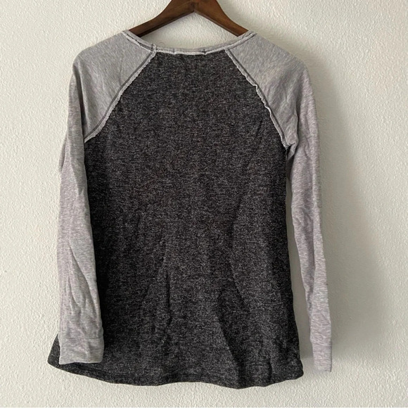 Rewind Cozy Terry Cloth Lace Sweater Top Gray XS Casual Lounge - Picture 8 of 9
